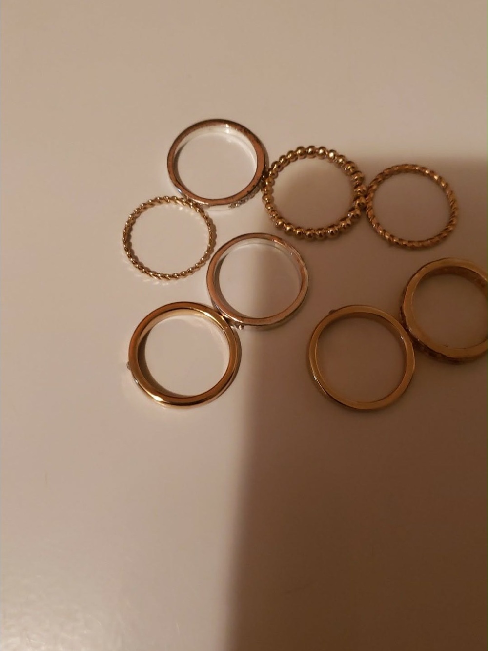 Gold Stackable Women's Ring Set - Minimal Band Pack